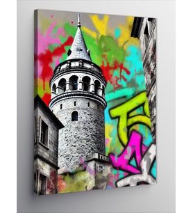Kanvas Tablo Galata'Nın Grafitisi