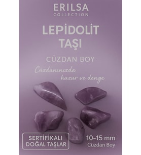 Sertifikalı Lepidolit Taşı Kütle 10-15 mm Cüzdan Boy – Huzur Denge ve Sakinlik Taşı (Çok Renkli)
