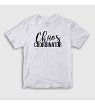 Presmono Unisex Çocuk Beyaz Chaos Coordinator Ofis Beyaz Yaka T-Shirt 463708tt (Beyaz)