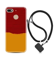 General Mobile GM8 Go GM9 GM20 Pro Plus Kılıf Boyun Askılı Silikon Sarı Kırmızı Boya 1708