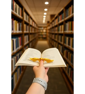 Kitap Ayracı - Sayfa Tutucu - Tek El Kitap Okuma Aparatı (Altın Snitch)