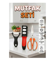 3’lü Çok Fonksiyonlu Mutfak Makası Seti – Et, Sebze ve Kapak Açma İçin