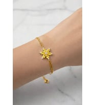 925 Ayar Gümüş Lotus Çiçeği Bileklik