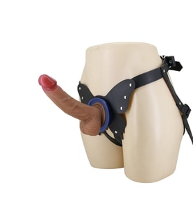 Lilitu Shop 20,6 cm Belden Bağlamalı İçi Dolu Strapon Melez Dildo - Wells