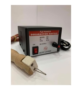 KA Power 926 Ahşap Dekorasyon Havyası Metal Kutulu Ahşap Saplı Ağaç Yakma Havyası