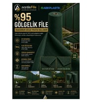 200 x 3000 Tüm Ölçüler Montaja Hazır %95 Gölgelik - Çit Filesi - Tente Tül Yeşil ( Rulodan Sıcak Kesim )