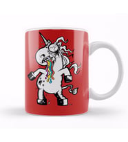 Zombies Vs Unicorns Zombie Unicorn Kupa Bardak Porselen