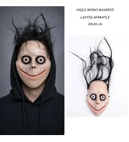 Saçlı Momo Korku Maskesi 24x16 Cm