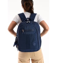 Unisex Sırt Çantası 40*30 Cm Okul Çantası Günlük Spor Çantası Klinkır Kumaş Hafif Çok Cepli Su İtici (Lacivert)