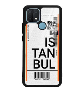 Oppo A15 - A15s Uyumlu Bilet Tasarımlı Glossy Telefon Kılıfı