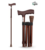 Katlanabilir Denge Bastonu Bronz – 5 Kademeli Ayar, Twist-Lock Kilit, Hafif Alüminyum Gövde, Kaymaz Uç