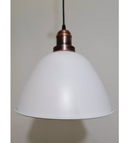 RİOLİGHT RETRO BEYAZ İÇİ BEYAZ TEKLİ METAL SARKIT ÇAP: 28CM (Siyah)
