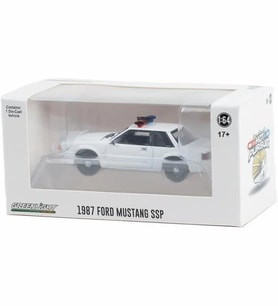 Greenlight 1987 Ford Mustang SSP Beyaz 1/64 Model Araba