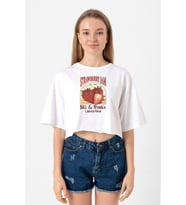 The Last Of Us Bill And Frank Strawberry Jam Beyaz Kadın Crop Tshirt