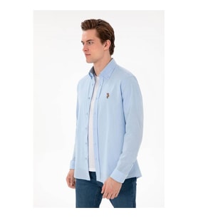 U.S. Polo Assn. Enzogl026Y Açık Mavi Erkek Gömlek PU-8956