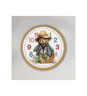 bilge Tasarım Çocuk odası Duvar Saati 30 x 30 CM (Karışık)