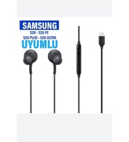 Samsung AKG TYPE C Kulaklık Kablolu, USB C Tipi Kulaklıklar iPhone 15-15 PLUS-15 PRO-15 PRO MAX uyumlu Type-C Galaxy S23 S22 S20 FE S21 Ultra Z Fold 3 Z Flip A53 A54 uyumlu (Türkiye Garantilidir) (Siyah - Beyaz)