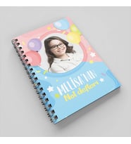 Doğum Günü Tasarımlı Kız Çocuklara Özel Defter