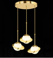 Nasa 3'lü Sarkıt Avize (Gold)