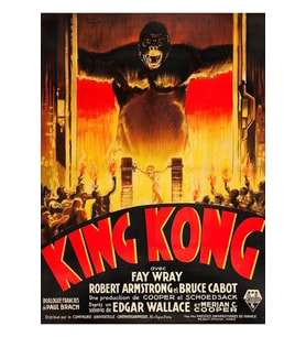 Vintage King Kong Film Posteri Tablo Ahşap Poster Dekoratif