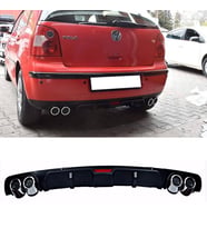 Vw Polo 9n2 Siyah Difüzör 4 Krom Egzoz Görünümlü Difizör Arka Ek Body Kit