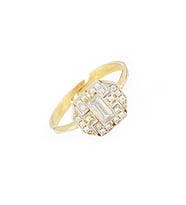 Sparkle Gümüş Yüzük Ms2465 (Altın)