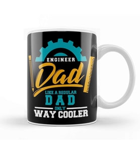 Engineer Dad Like A Regular Dad Only Way Cooler Kupa Bardak Porselen