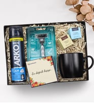 Tıraş Bıçağı & Arko Men Tıraş Köpüğü & Siyah Kupa & Teashop 2'li Bitki Çayı Hediye Seti