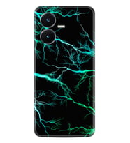 Vivo Y22S Kılıf Silikon Desen Özel Seri Green Thunder 1693