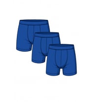 Looksense Erkek Dude 3Lü İnce Bel Lastikli Likralı Boxer 12003 (SAKS MAVI)