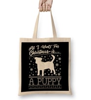 All I Want For Christmas Is A Puppy Knit Pattern Bez Çanta Uzun Saplı