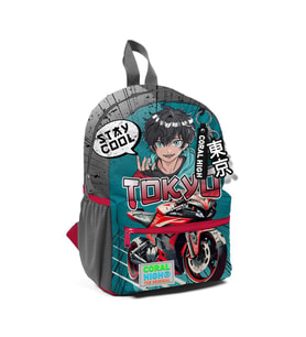 Coral High Küçük Boy Anaokulu Sırt Çantası Anime Motorsiklet 23564 (Karışık)