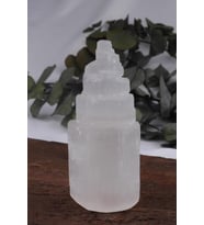 Selenit Taşı Doğal Taş Kule ( 10 CM ) - KT0445