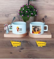 Mühendisler Günü Hediyesi Kupa Bardak Ahşap Altlıklı Kısa Fotoğraflı Mühendis Hanım
