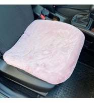 Yumuşak Tüylü Peluş Serme Oto Koltuk Koruyucu Minder Ön Tekli Pudra Pembe