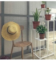 Çiçeklik Zlf 14090 Dekoratif Kule Model Metal Çelik Beyaz Statik Boya El Yapım 