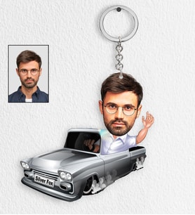 Kişiye Özel Şöför Tasarımlı Karikatür Anahtarlık 1