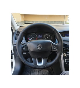DİKİŞLİ DİREKSİYON KILIFI NOKTALI DAMARLI DERİ SİYAH DİKİŞLİ RENAULT LATİTUDE İÇİN HIZLI KARGO