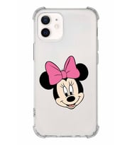 Apple iPhone 12 Mini Uyumlu Köşe Korumalı Antişok  Kapak Minnie Mouse Tasarımlı Şeffaf  Kılıf