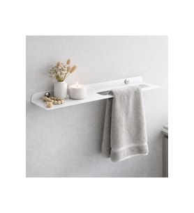 DEKORATİF BANYO MUTFAK HAVLU ASKILIK KENDİNDEN YAPIŞKANLI BEYAZ