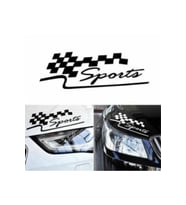 Sports Far Üstü Veya Kaporta Sticker Sağ-Sol Siyah 2 Adet 30*10 Cm