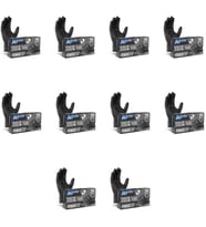 Dolphin Nitril PowerGrip Ekstra Kalın Elmas Dokulu Eldiven Siyah XL Büyük Boy - 50'li 10 Paket