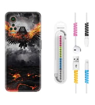 General Mobile GM 21 Pro GM 22 Pro Plus Kılıf Kablo Koruma Spiral Silikon Ateş Kartalı 1766