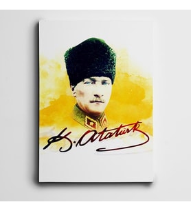 Atatürk İmza Kanvas Tablo