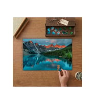 Dağlar - Nehir - Çam Ağaçları Tasarımı 240 parça Ahşap Puzzle Ahşap Kutuda MP02115