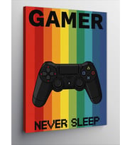 Kanvas Tablo "Gamer Never Sleep" ve Oyun Tutkusu