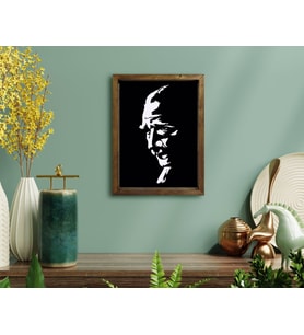 BK Home Atatürk Tasarımlı Doğal Masif Ahşap Çerçeveli Tablo-41