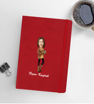 Kişiye Özel Kadın Model 13x21 Kırmızı Defter-51