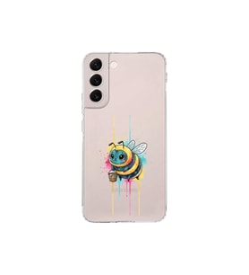 Samsung Galaxy S22 Plus ile uyumlu Splash arı tasarımlı şeffaf silikon kılıf