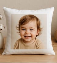 BK Gift Kişiye Özel Fotoğraflı Beyaz Kırlent Yastık-1, Arkadaşa Hediye, Sevgiliye Hediye